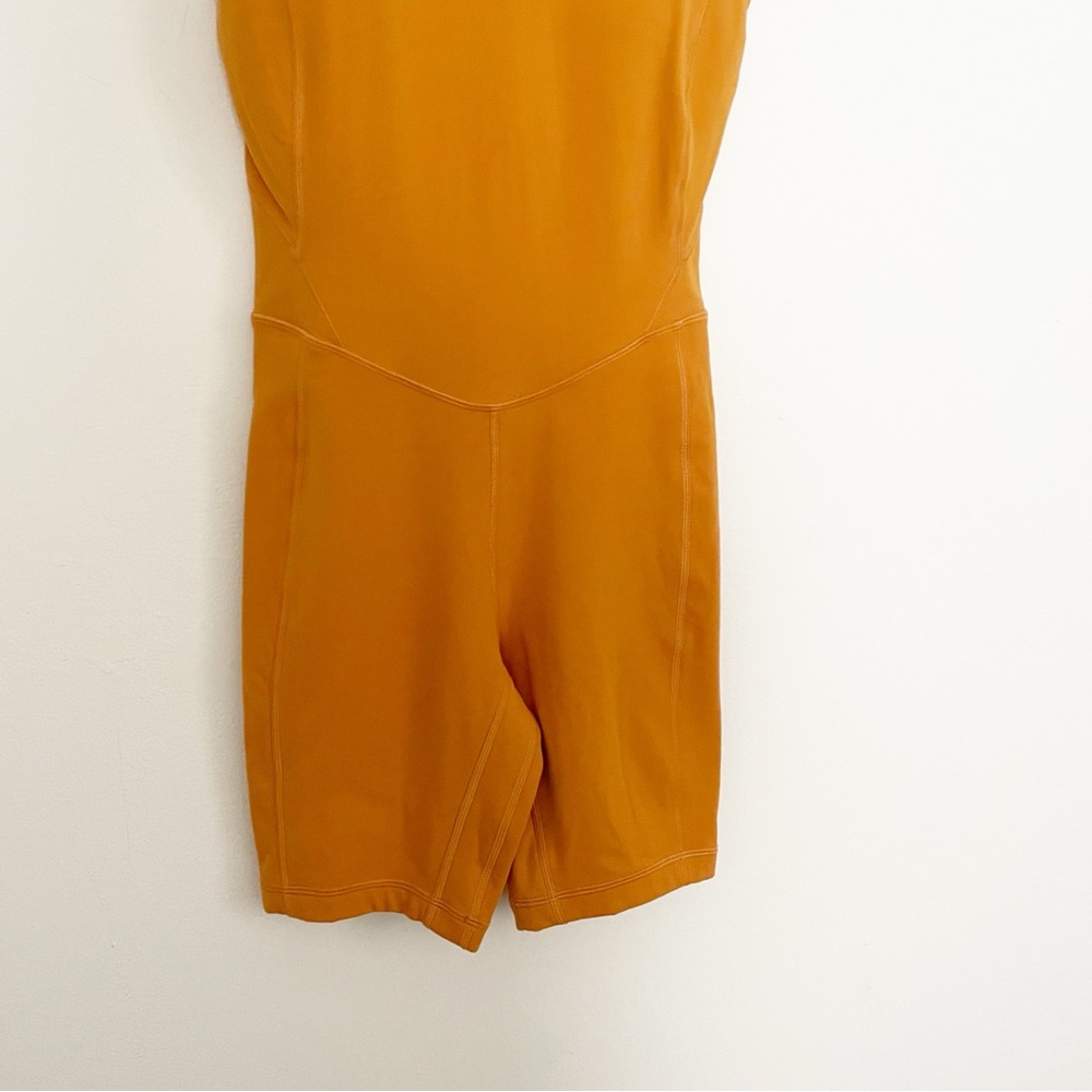 Lululemon Align Onesie Size 4 Autumn Orange 8” Active Romper Bodysuit Bike Short - Picture 10 of 13
